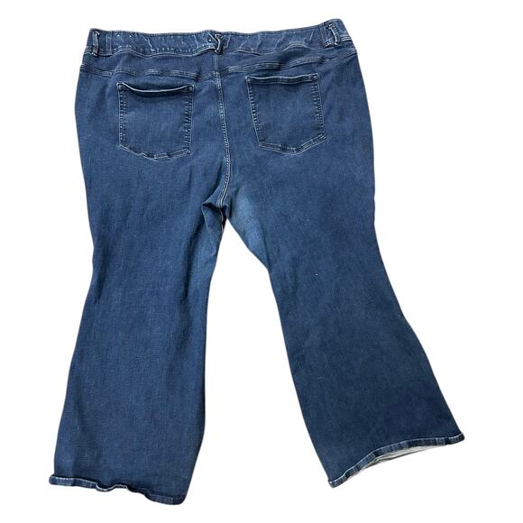 Lane Bryant Flare‎ Jeans 38/40 Flex Magic Waist Dark Wash Ultra High Rise Plus - Picture 5 of 7
